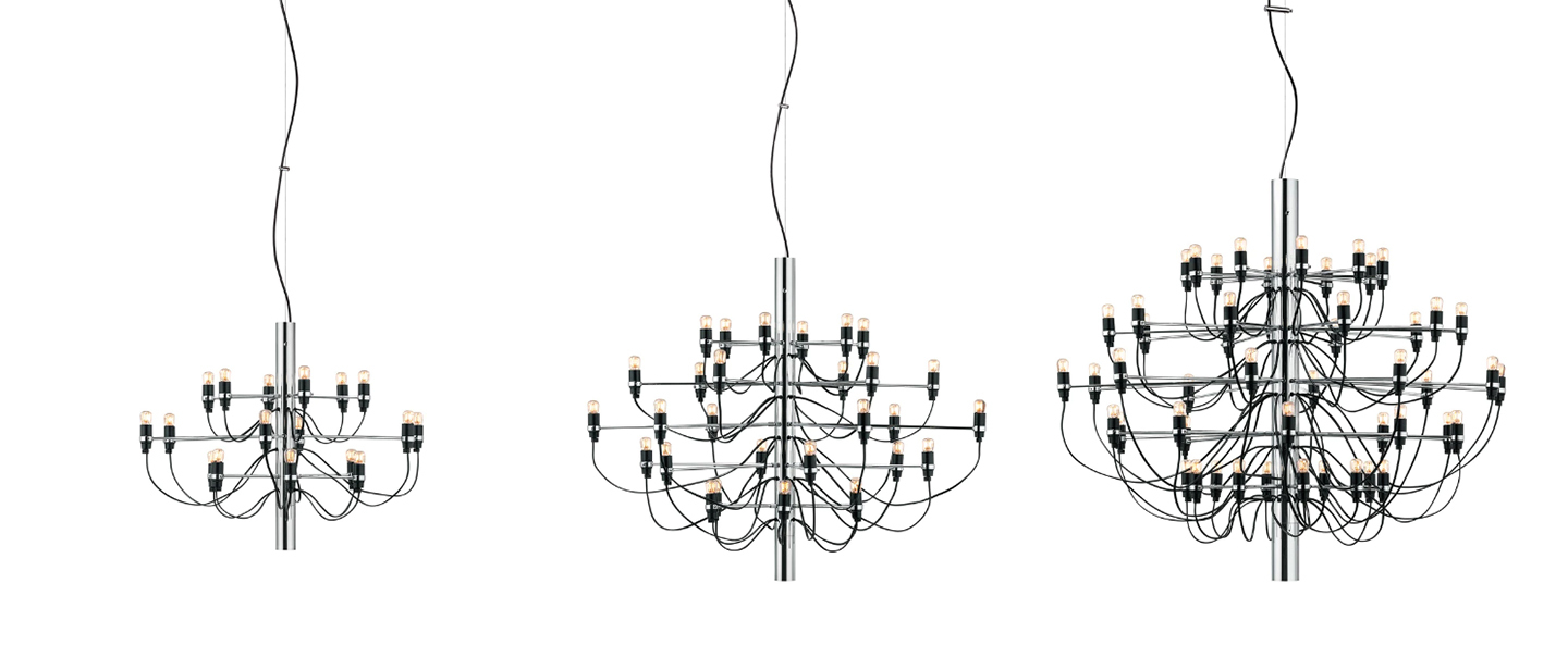banner-image Suspension 2097 18 chrome ampoules transparentes o69cm h51cm flos normal