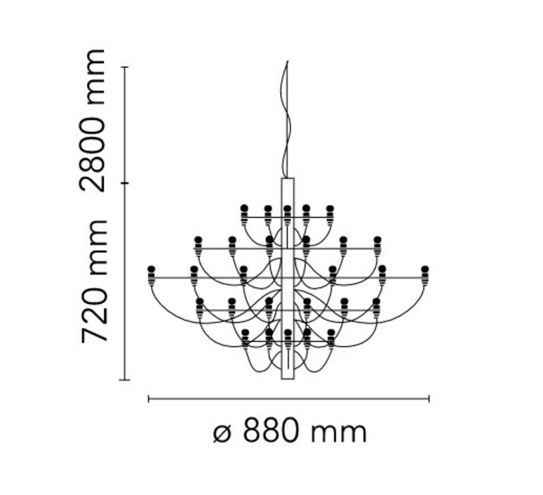 2097 30 clear bulbs  gino sarfatti suspension pendant light  flos a1402009  design signed nedgis 177490 product