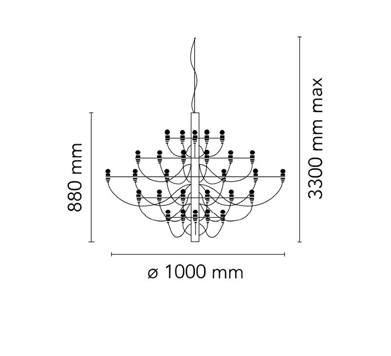 2097 50 gino sarfatti suspension pendant light  flos a1502057  design signed nedgis 107730 product