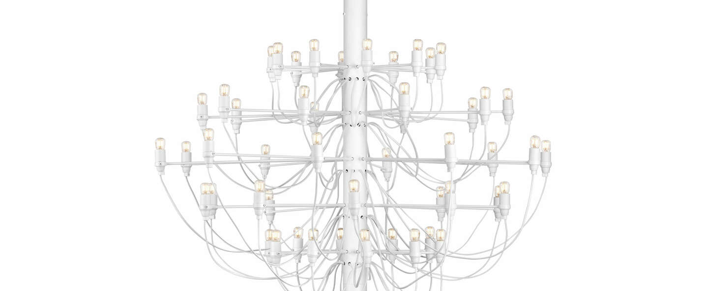 Suspension 2097 50 clear bulbs blanc o100cm h88cm flos normal