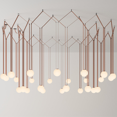 Plusminus  suspension  vibia plusminus terracotta  design signed nedgis 214672 thumb