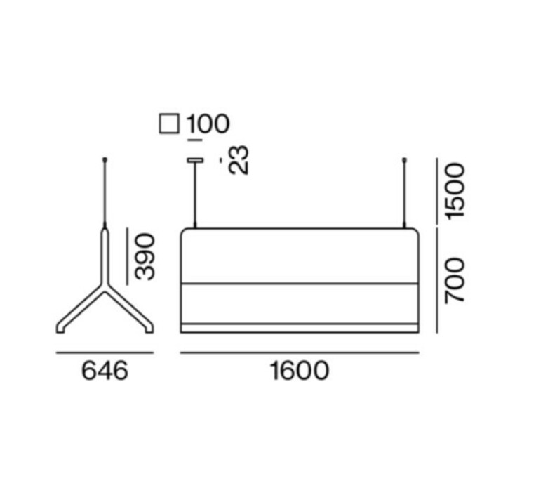 Muse double light   suspension accoustique  xal 091 122163bf  design signed nedgis 206098 product