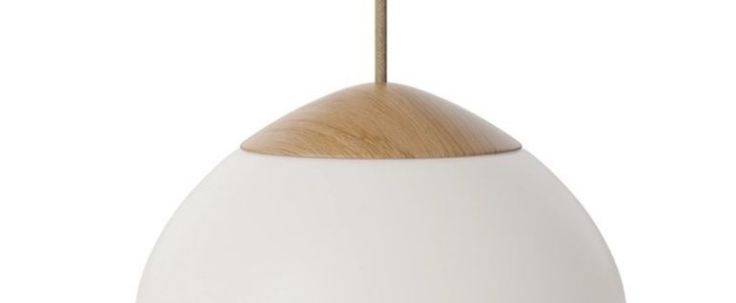 Suspension acorn bois blanc o21cm h18cm bolia normal