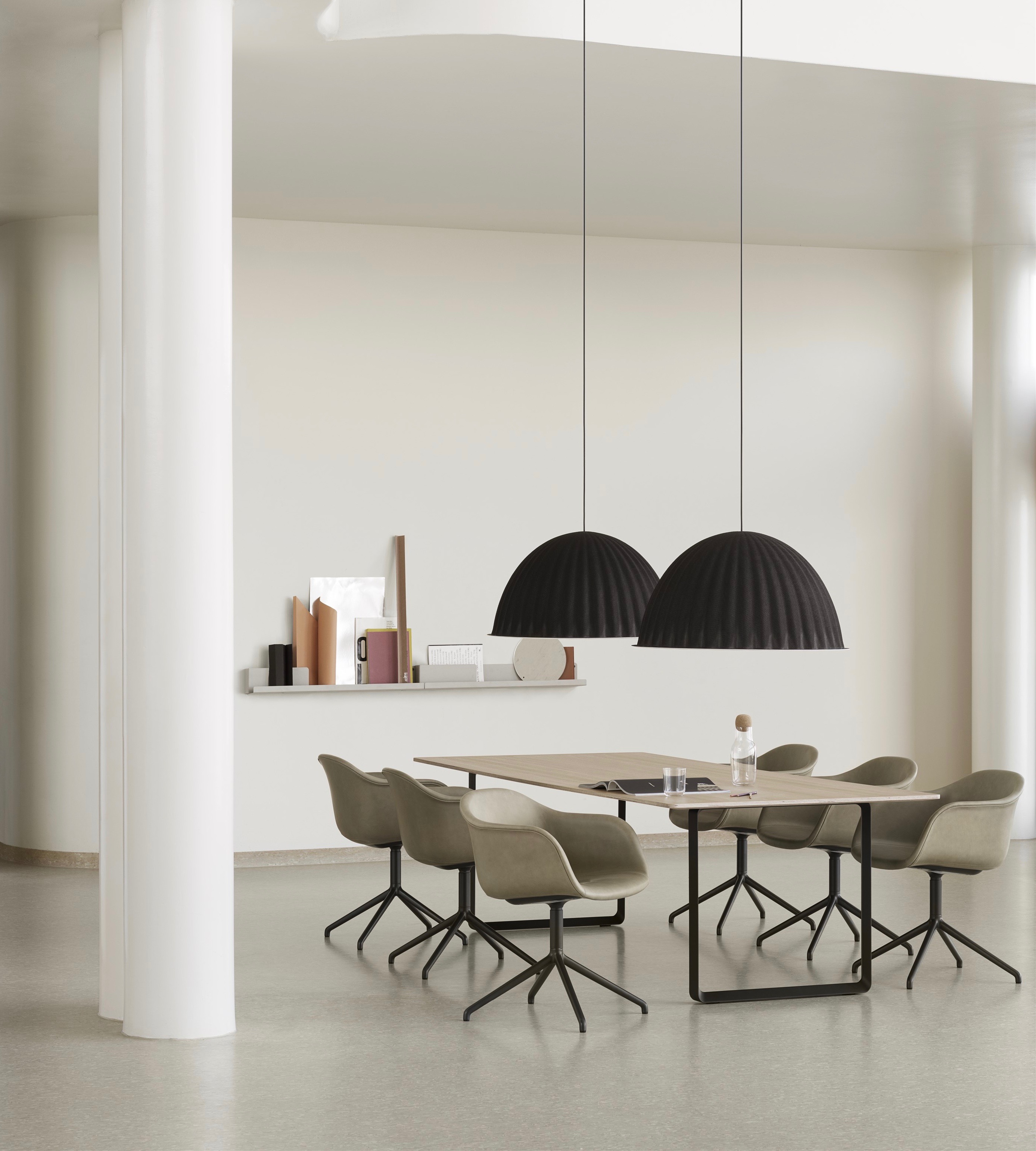 Suspension, acoustic, UNDER THE BELL, black, Ø55cm, H31cm - Muuto
