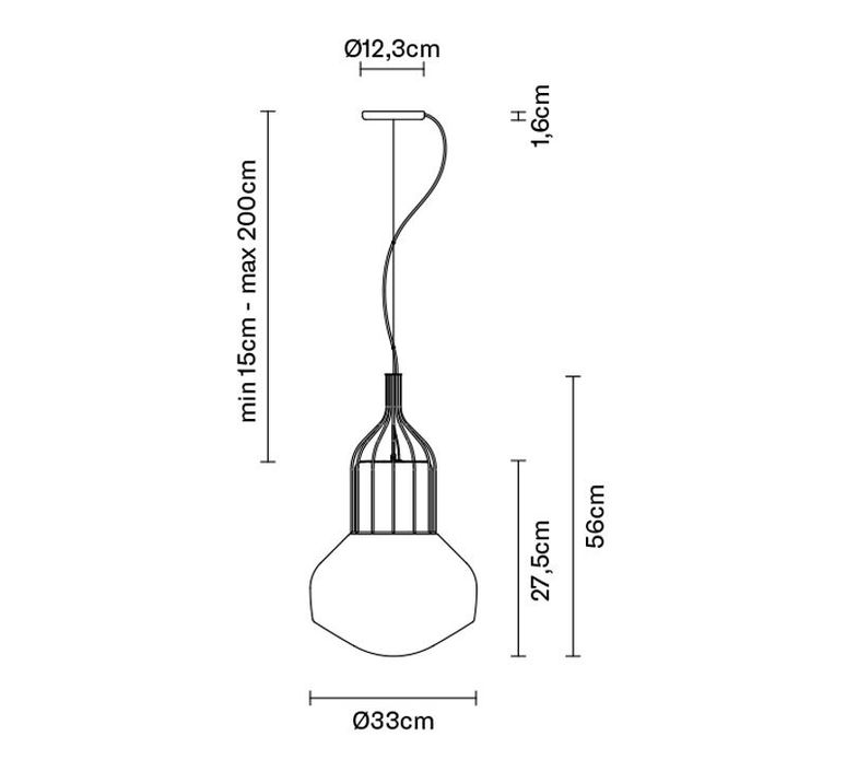 Aerostat f27 metal base guillaume delvigne suspension pendant light  fabbian f27a11 41  design signed 39787 product