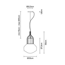 Aerostat f27 metal base guillaume delvigne suspension pendant light  fabbian f27a11 41  design signed 39787 thumb