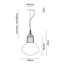 Aerostat f27 metal base guillaume delvigne suspension pendant light  fabbian f27a13 19  design signed 39796 thumb