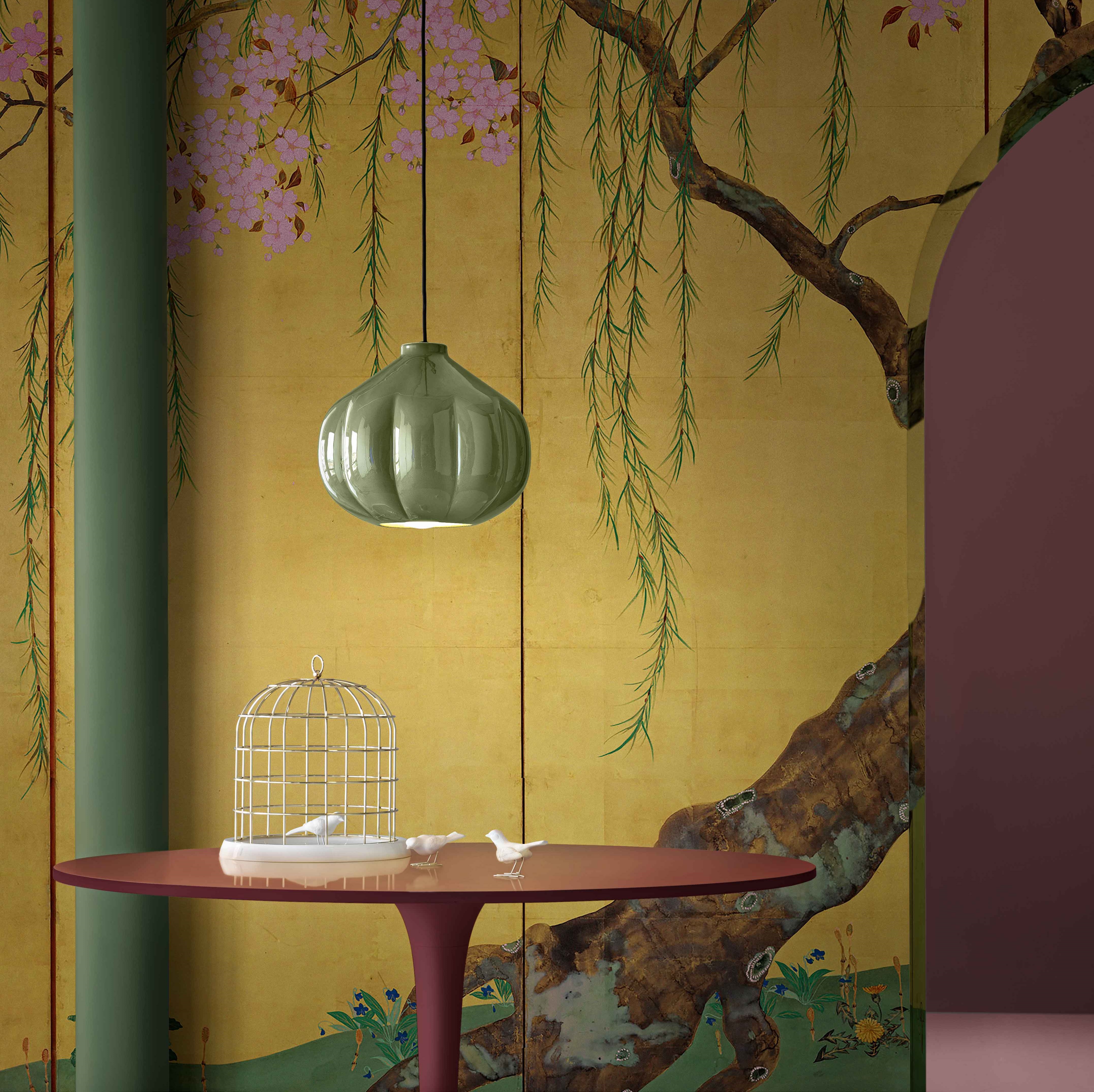 deco depuis
シザーケース 30's art deco wrought iron and geometric frosted glass