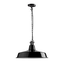 Suspension alexandre email noir et porcelaine noire o40cm h25cm zangra 163751 thumb