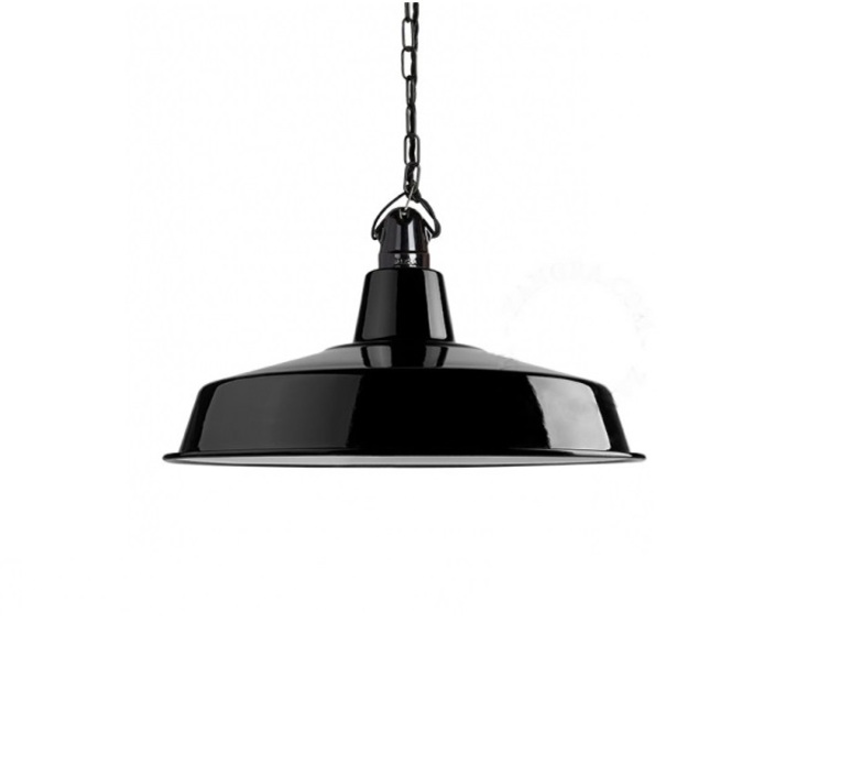 Suspension alexandre email noir et porcelaine noire o40cm h25cm zangra 163752 product