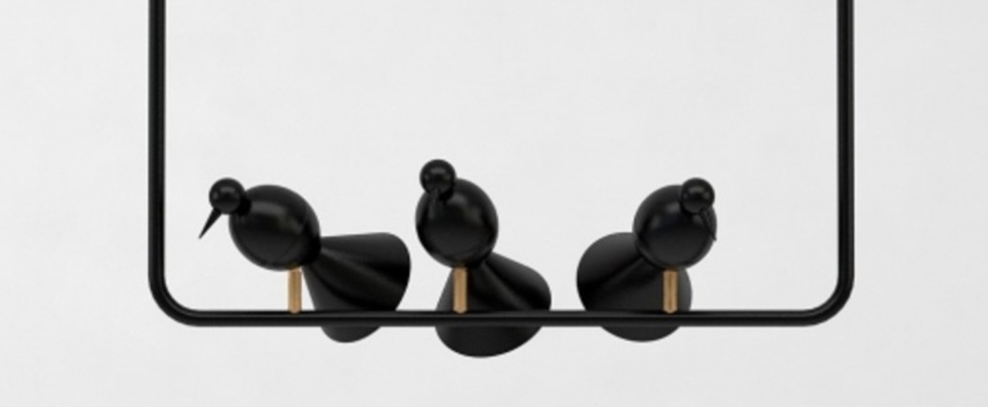 banner-image Suspension alouette ceiling three birds noir et or o67 5cm h60cm atelier areti normal