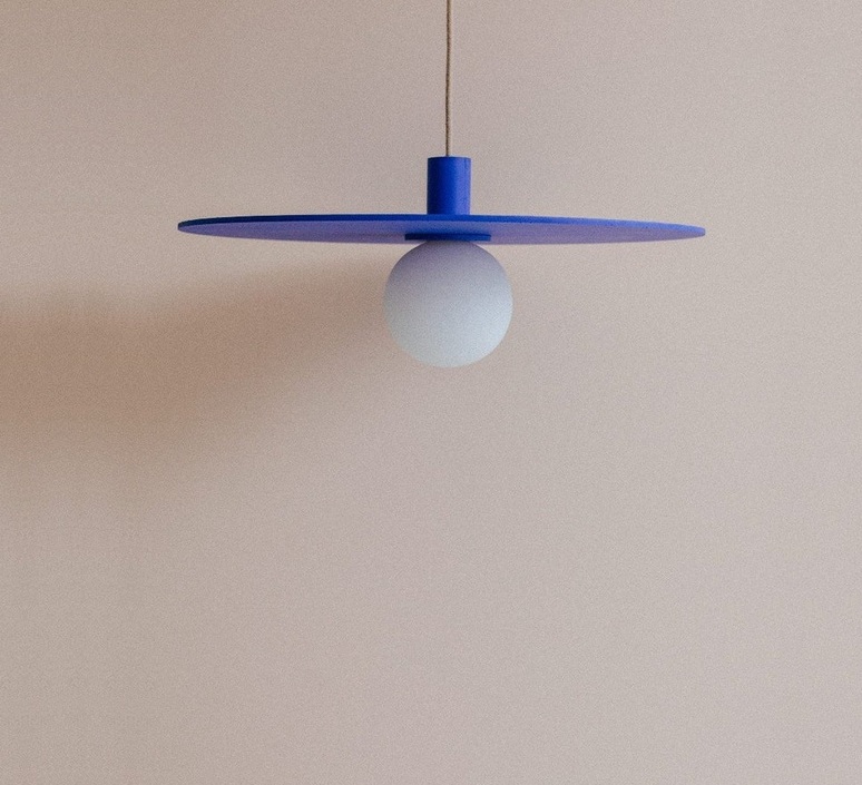 Ama 50 marie cerise blanc suspension pendant light  zuri ama50 bleu  design signed nedgis 176669 product