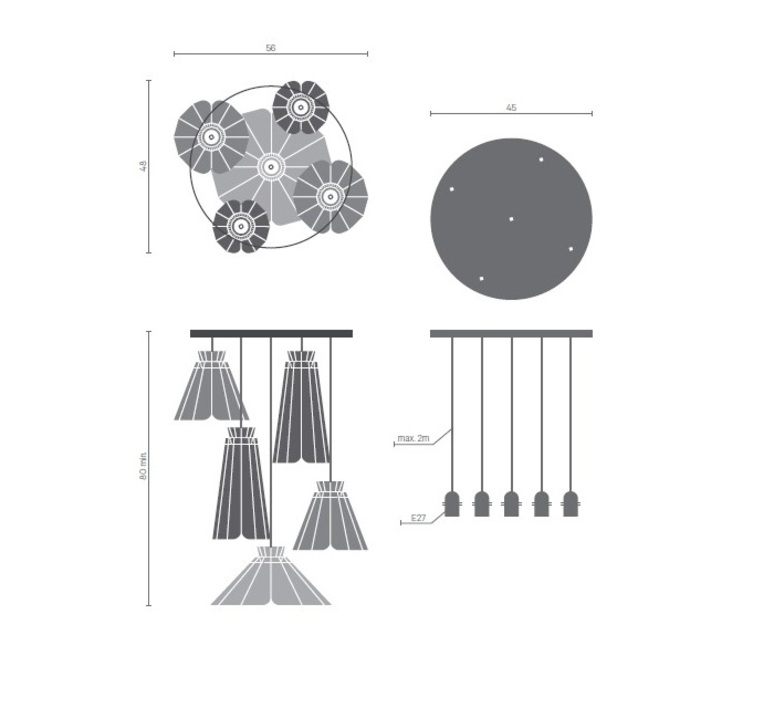 Ankara set 5 quel designer constance guisset suspension  matiere grise a77dg006 a77dg006 a77kg120 a77kg120 a77gg116  design signed nedgis 185275 product