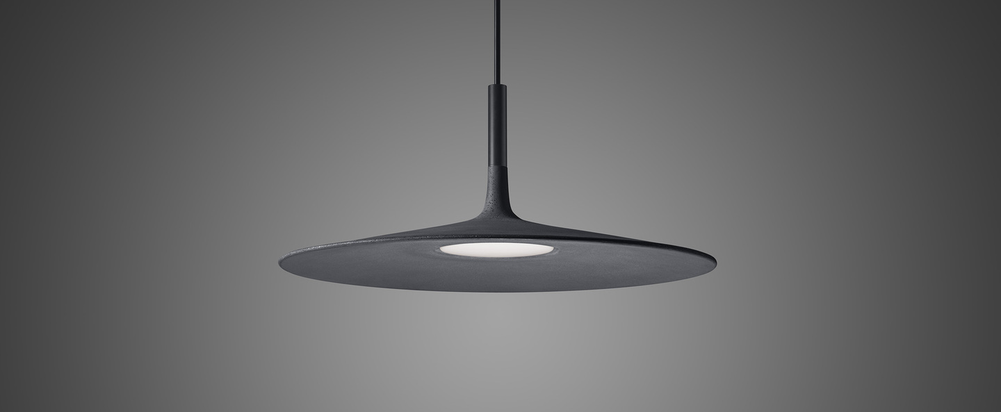 Suspension aplomb large anthracite led dim 2700k 1279 lm o45cm h20cm foscarini normal