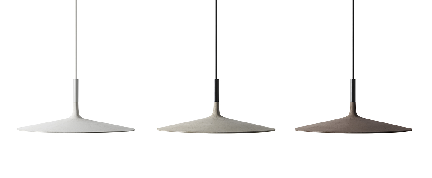 Suspension aplomb large blanc led 2700k 1279lm o45cm h20cm foscarini normal