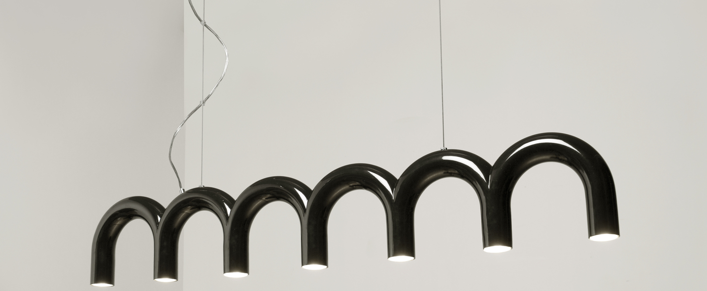 Suspension arch noir l125 5cm h20cm oblure normal