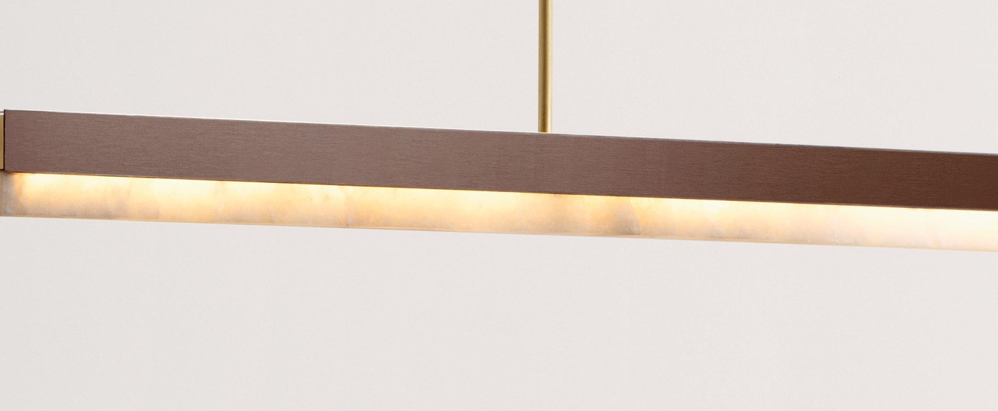 banner-image Suspension artes 1200 bronze led 2700k l119cm h10cm cto lighting normal