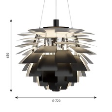 Artichoke l poul henningsen suspension pendant light  louis poulsen 5741112469  design signed nedgis 82207 thumb