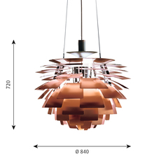 Artichoke xl poul henningsen suspension pendant light  louis poulsen 5741092466  design signed 49090 thumb