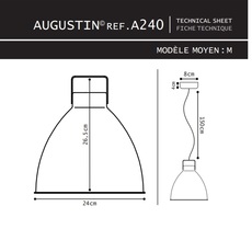 Augustin 160 jean louis domecq suspension pendant light  jielde a160 o 9011  design signed 39709 thumb