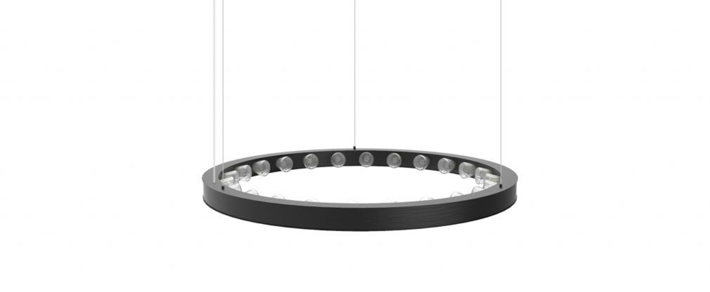 Suspension aurora small variable noir anodise o100cm h6cm jspr normal