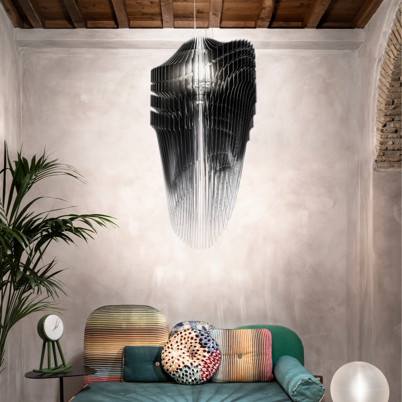 Pendant light, Avia S, black, Ø35cm, H32cm - Slamp - Nedgis Lighting