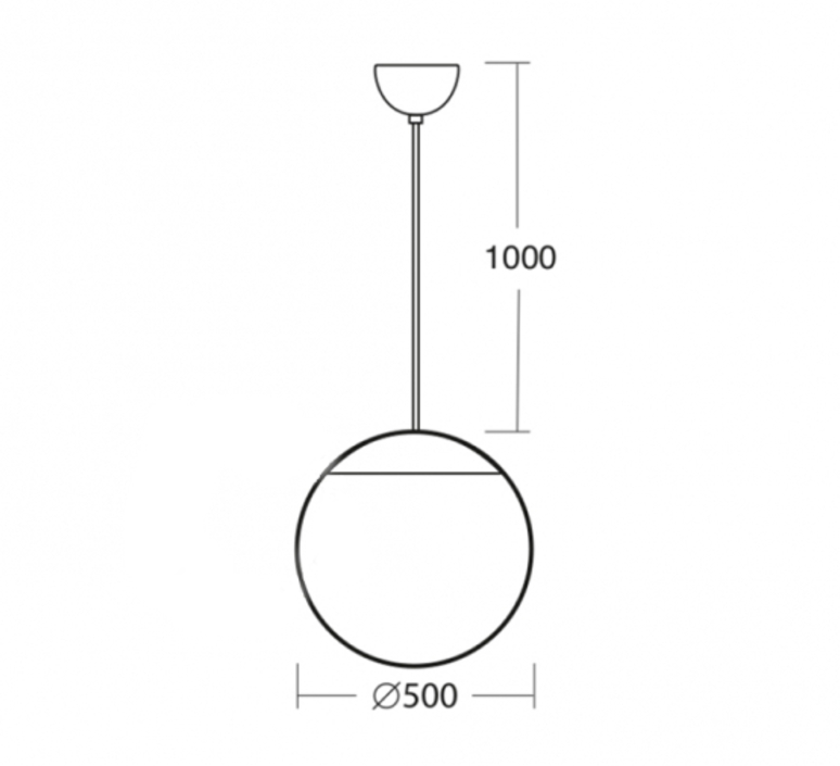 Ball 50 studio zangra suspension pendant light  zangra light o 103 go 001  design signed nedgis 128039 product