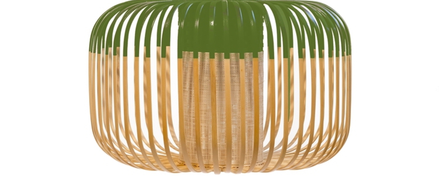 Suspension bamboo light outdoor s vert o35cm h23cm forestier normal