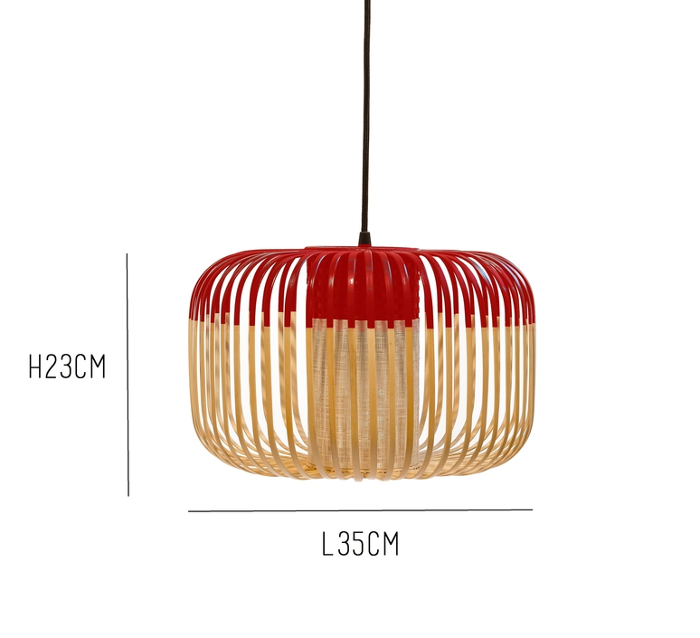 Bamboo light s red arik levy forestier al32170srd luminaire lighting design signed 27350 product