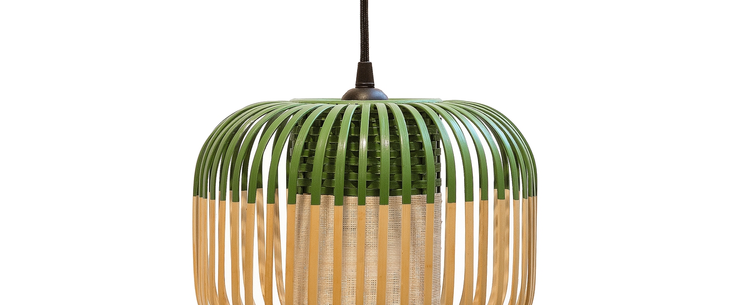 Suspension bamboo light xs green bambou vert o27cm forestier normal