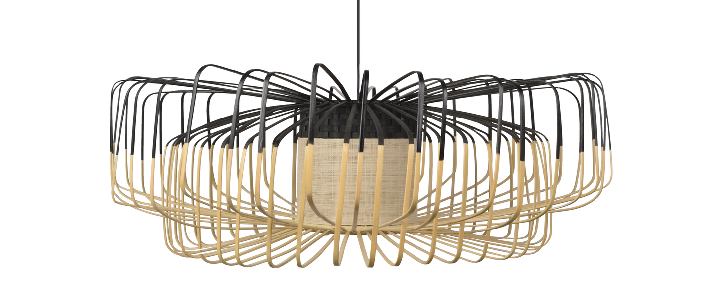 banner-image Suspension bamboo up and down xxl noir o80cm h26cm forestier normal