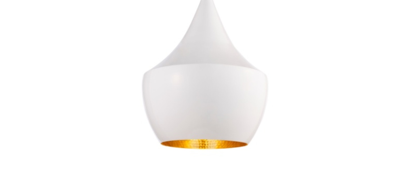 Suspension beat fat led blanc laiton led dim 3000k 800 lm o24cm h30cm tom dixon normal