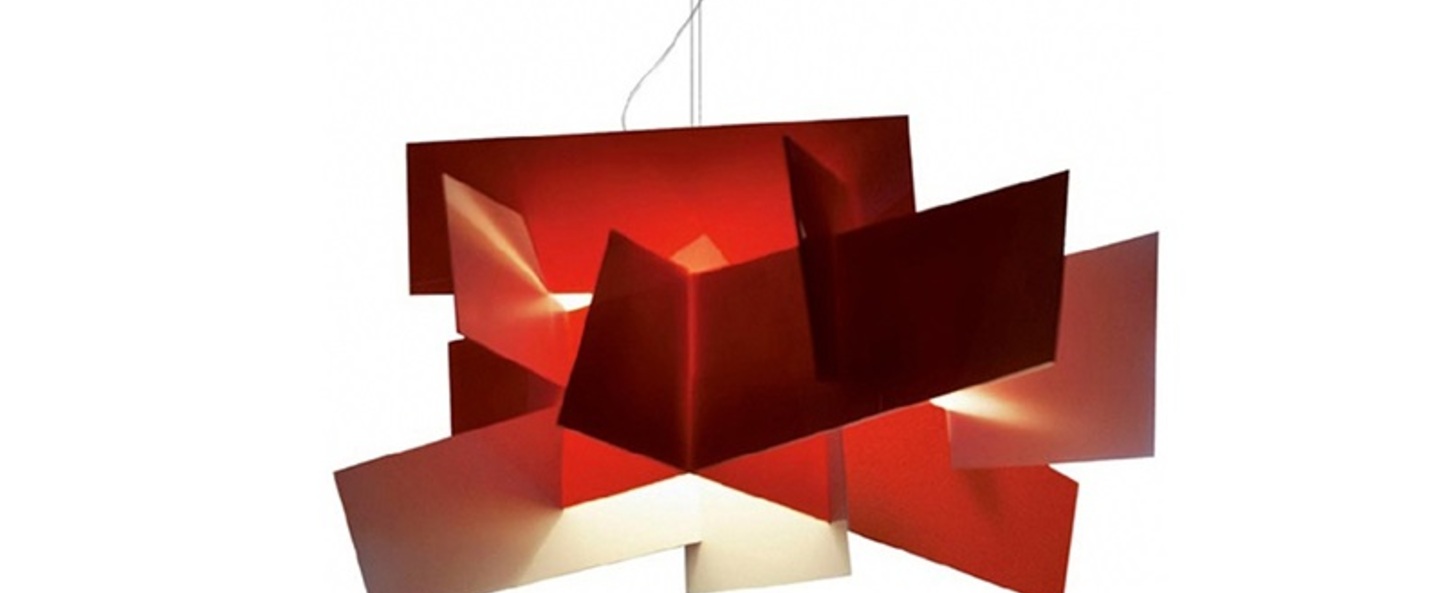 Suspension big bang rouge l96cm h66cm foscarini normal