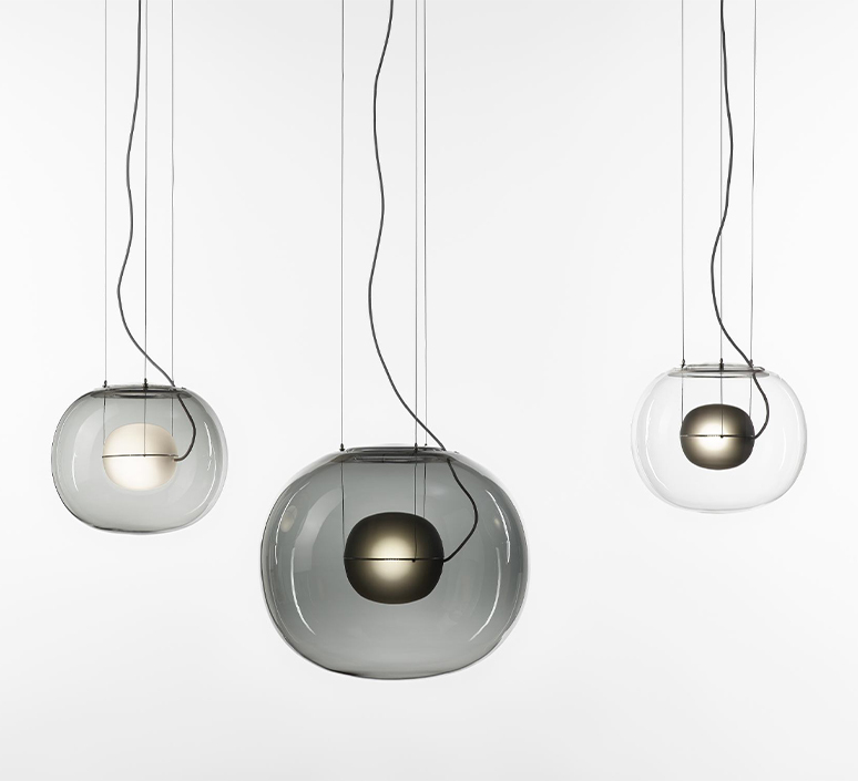 Big one small lucie koldova suspension pendant light  brokis pc1043 big one small smoke greycgc516 tripleccgc1907 blackcecl519  design signed nedgis 115194 product