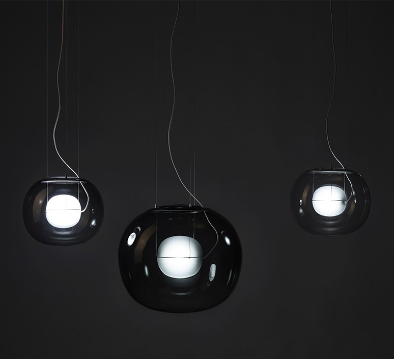 Big one small lucie koldova suspension pendant light  brokis pc1043 big one small smoke greycgc516 tripleccgc1907 blackcecl519  design signed nedgis 115195 product