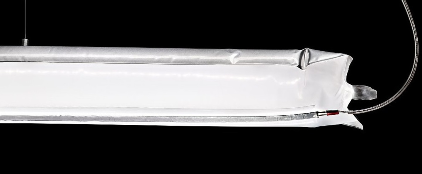 banner-image Suspension blow me up argent led 3000k 1200lm l120cm h14cm ingo maurer normal