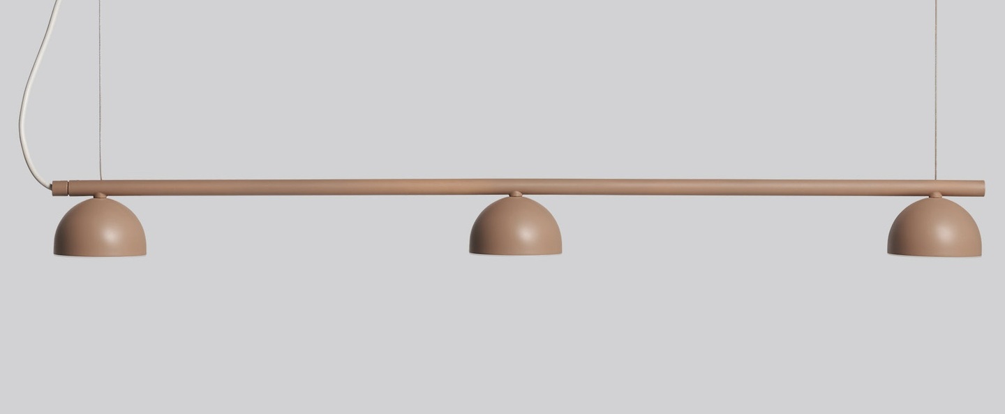 banner-image Suspension blush rail 3 beige chaud led 3000k 1650 lm l90cm h7 5cm northern normal