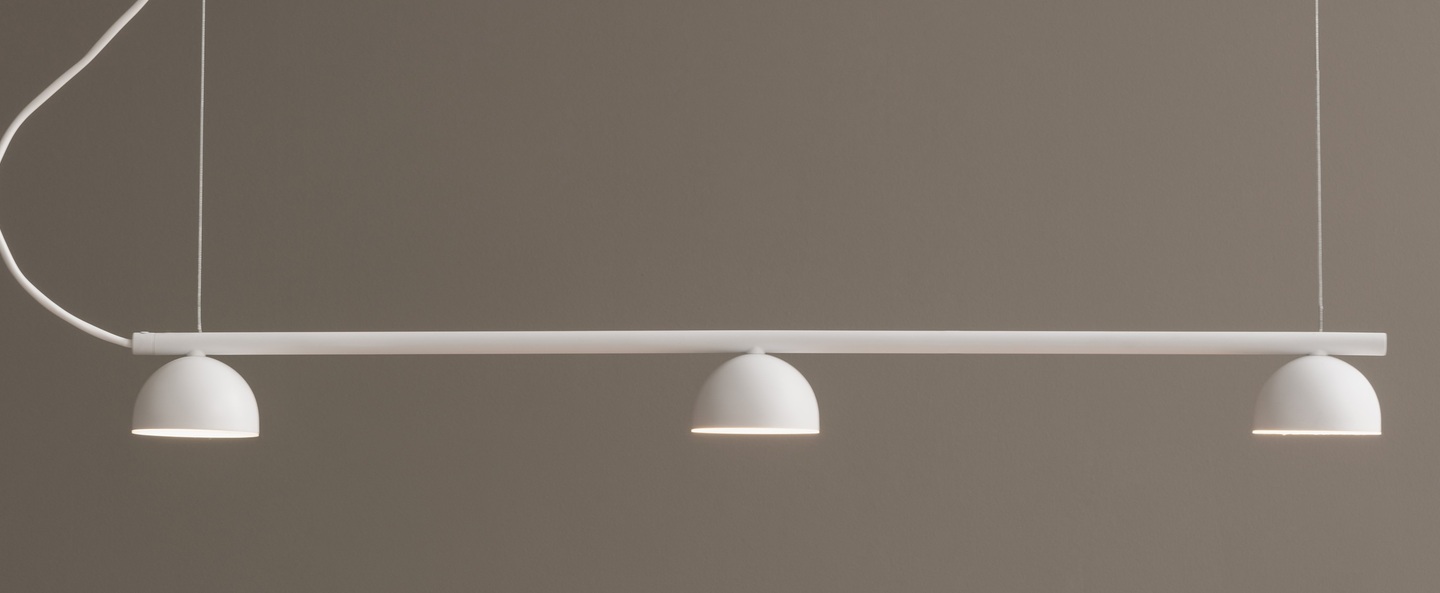 banner-image Suspension blush rail 3 blanc mat led 3000k 1650 lm l90cm h7 5cm northern normal