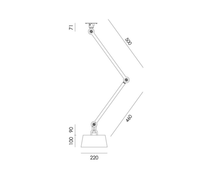 Bolt ceiling 2 arm underfit anton de groof suspension pendant light  tonone 1335  design signed nedgis 113270 product