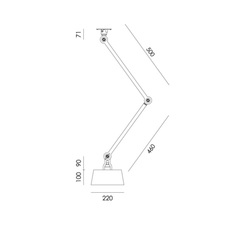 Bolt ceiling 2 arm underfit anton de groof suspension pendant light  tonone 1335  design signed nedgis 113270 thumb