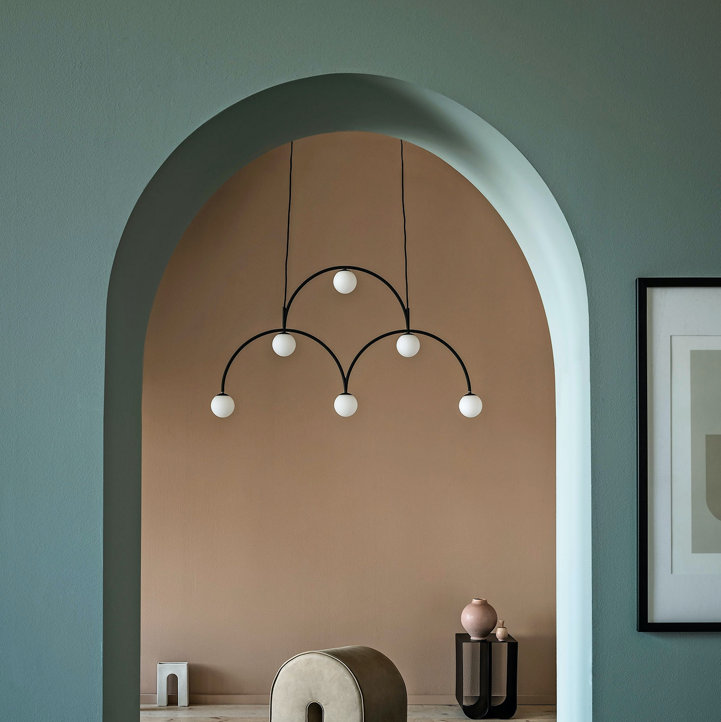 Suspension, Bounce 116, noir, L116cm, H65cm PHOLC Luminaires Nedgis