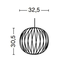 Bubble ball crisscross s george nelson suspension pendant light  hay 936347  design signed nedgis 104812 thumb