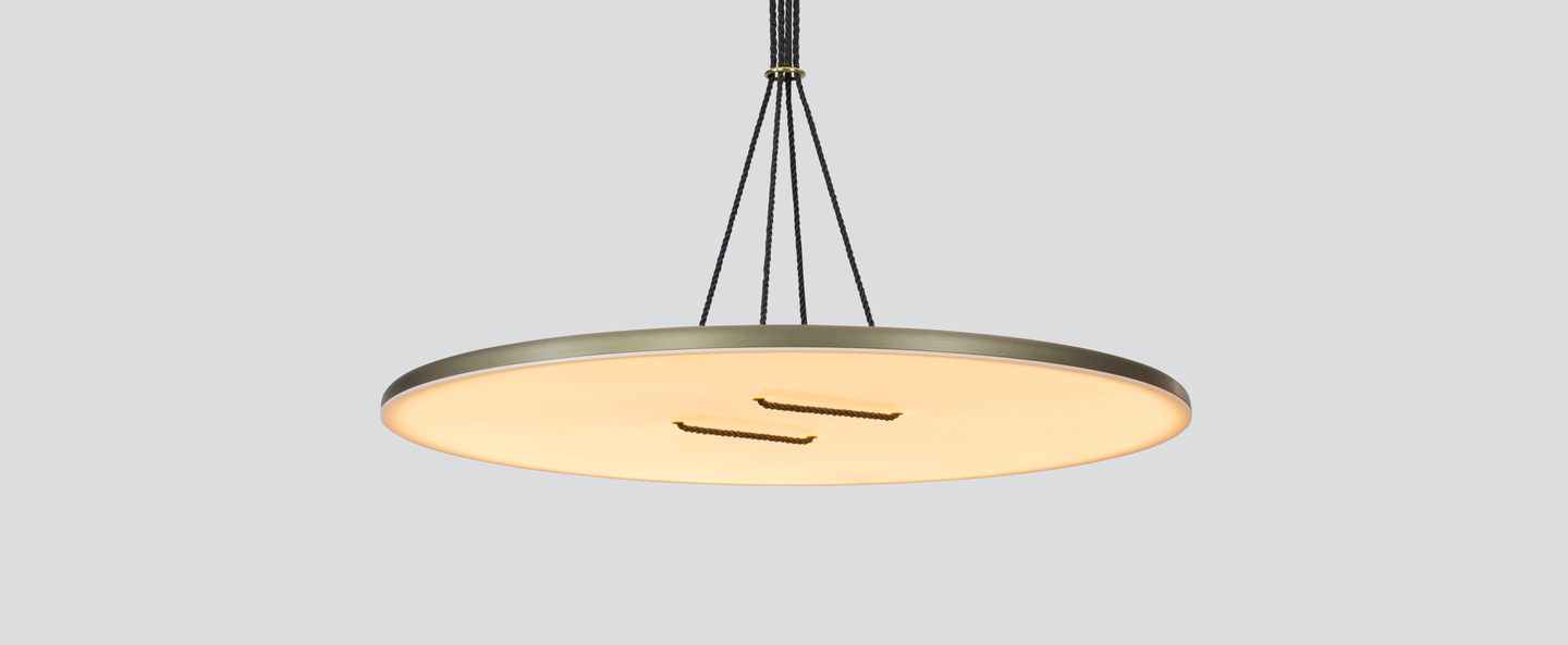 banner-image Suspension button 90 bronze blanc led dimmable 2700k o90cm h2 5cm andlight normal