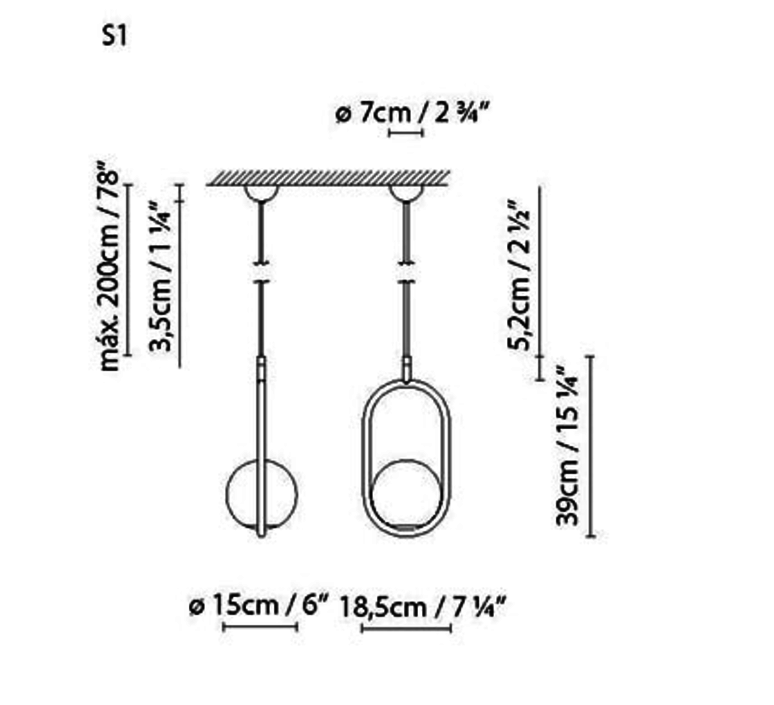 C ball s1 front designs suspension pendant light  b lux 748310  design signed 39461 product