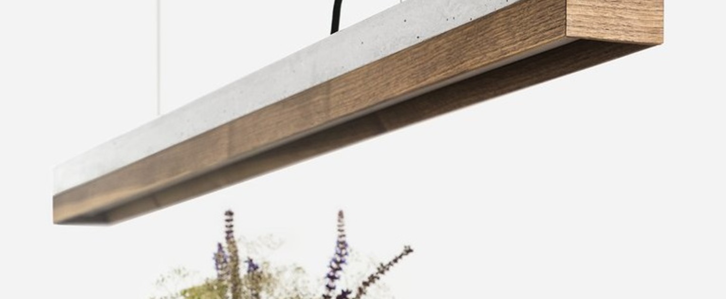 banner-image Suspension c1 noyer beton gris clair l122cm h8cm 2700k 2000lm dimmable gantlights normal