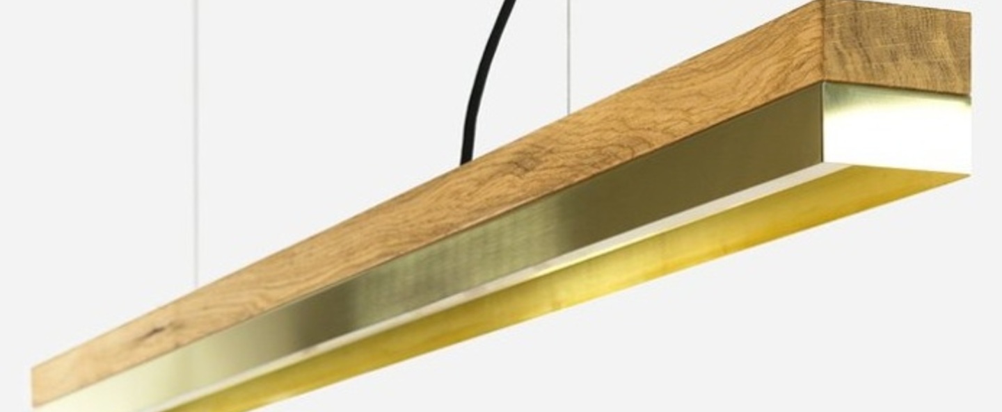 Suspension c1o brass laiton led l122cm h8cm gantlights normal