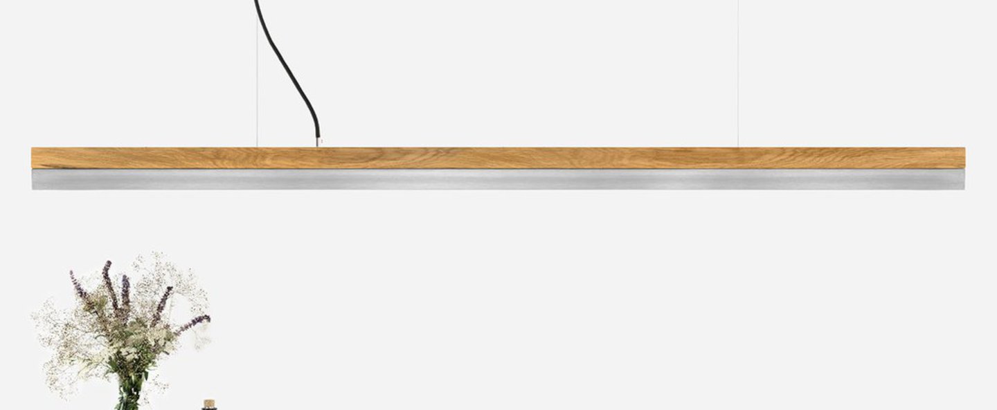 banner-image Suspension c3o chene acier inoxydable led l182cm h8cm gantlights normal