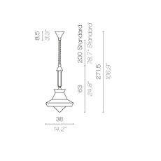 Calypso so guadaloupe servomuto suspension pendant light  contardi acam 002019 p45002  design signed nedgis 86462 thumb