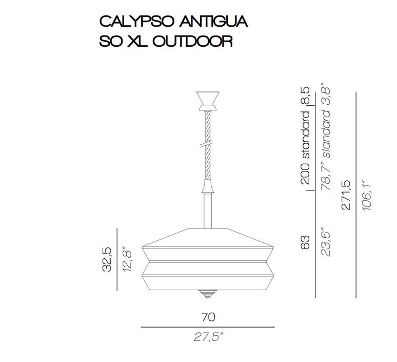 Calypso so xl outdoor antigua servomuto suspension pendant light  contardi acam 002731  design signed nedgis 88104 product