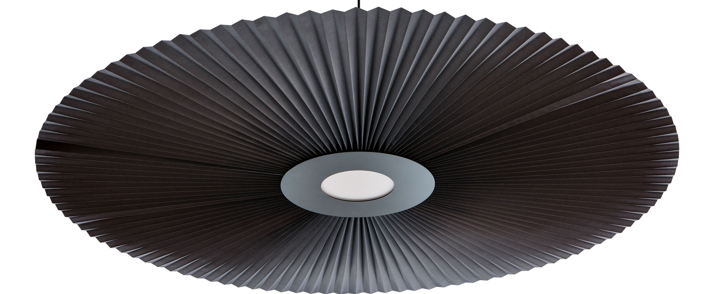 Suspension carmen large gris ardoise led o128cm h12cm harto normal